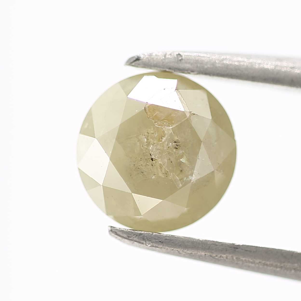 0.94 Carat Fancy Yellow Rustic Round Brilliant Cut Natural Loose Diamond